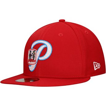 Men's New Era Red Philadelphia Phillies Duo Logo 2.0 59FIFTY Fitted Hat