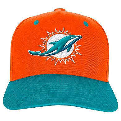 Youth Orange/Aqua Miami Dolphins Pro-Sport Precurved Structured Adjustable Hat