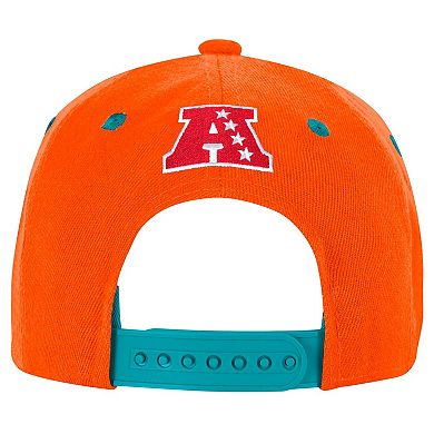 Youth Orange/Aqua Miami Dolphins Pro-Sport Precurved Structured Adjustable Hat