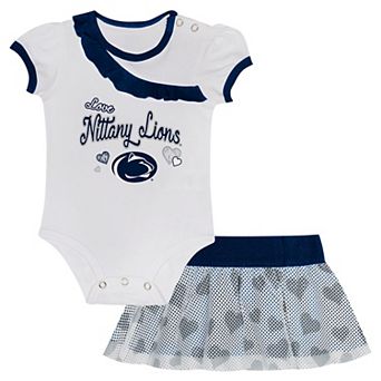 Girls Newborn & Infant Penn State Nittany Lions Two-Piece Love My Team Bodysuit & Skirt Set