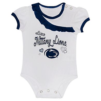 Girls Newborn & Infant Penn State Nittany Lions Two-Piece Love My Team Bodysuit & Skirt Set