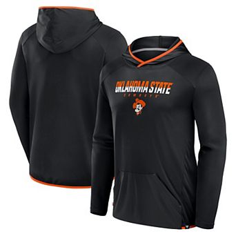 Men's Fanatics Black/Orange Oklahoma State Cowboys Transitional Hoodie T-Shirt