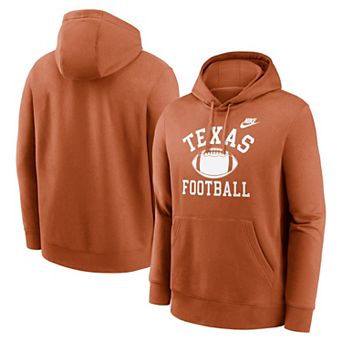 Men's Nike Texas Orange Texas Longhorns Legacy Football Icon Club Fleece Pullover Hoodie