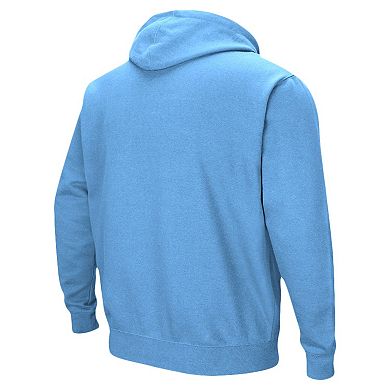 Men's Colosseum Light Blue Johns Hopkins Blue Jays Arch & Logo 3.0 Pullover Hoodie