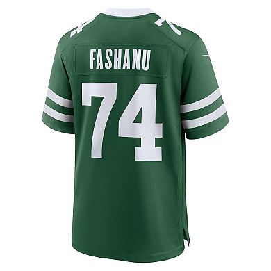 Men's Nike Olu Fashanu Gotham Green New York Jets Player Game Jersey