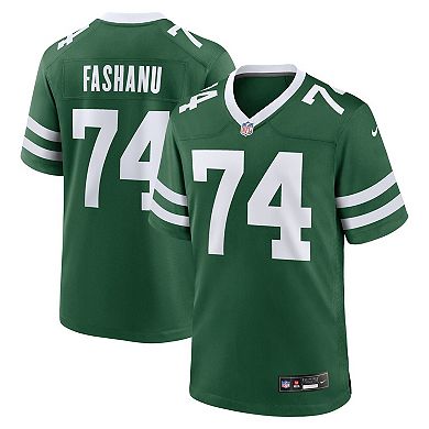 Men's Nike Olu Fashanu Gotham Green New York Jets Player Game Jersey
