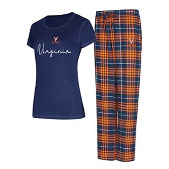 Women's Concepts Sport Navy Virginia Cavaliers Vector T-Shirt & Flannel Pants Sleep Set