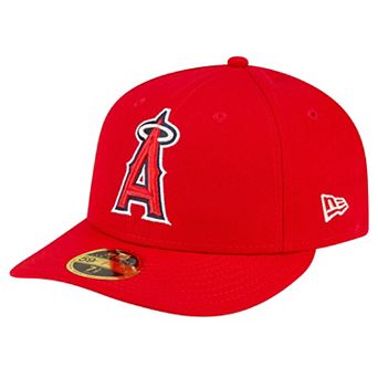 Men's New Era Red Los Angeles Angels Game Authentic Collection On-Field Low Profile 59FIFTY Fitted Hat