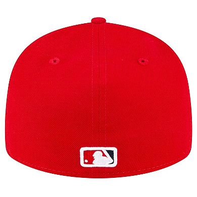 Men's New Era Red Los Angeles Angels Game Authentic Collection On-Field Low Profile 59FIFTY Fitted Hat