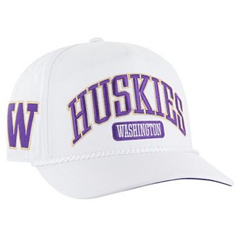 Men's '47 White Washington Huskies Local Arch Hitch Snapback Hat