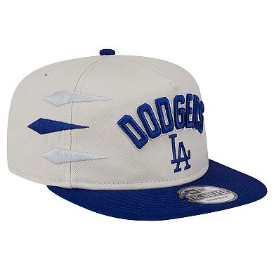 Men's New Era Cream Los Angeles Dodgers Iron Golfer Snapback Hat