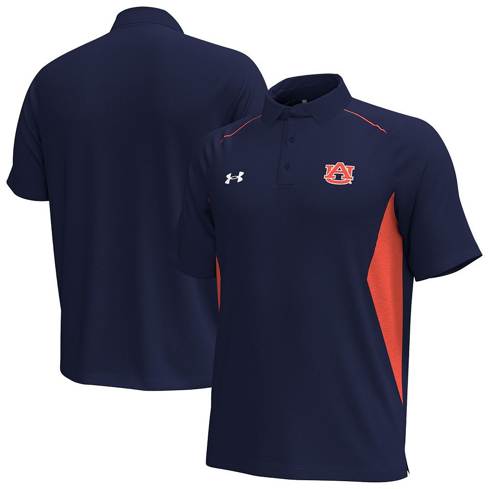 Vive La Fete Auburn Tigers Game Day All Over Logo Navy Short Sleeve Polo  5006 main image 0