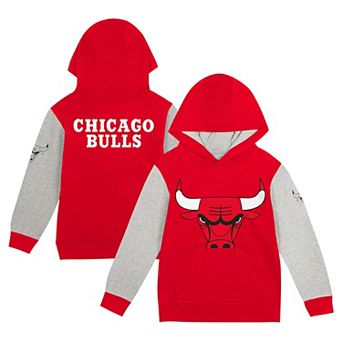 Toddler Red Chicago Bulls Fair Catch��Fleece Pullover Hoodie