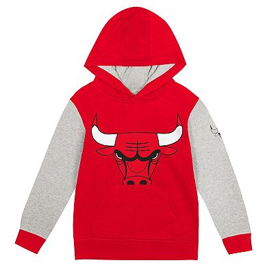 Toddler Red Chicago Bulls Fair Catch Fleece Pullover Hoodie