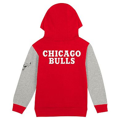 Toddler Red Chicago Bulls Fair Catch Fleece Pullover Hoodie