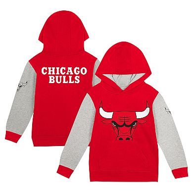 Toddler Red Chicago Bulls Fair Catch Fleece Pullover Hoodie