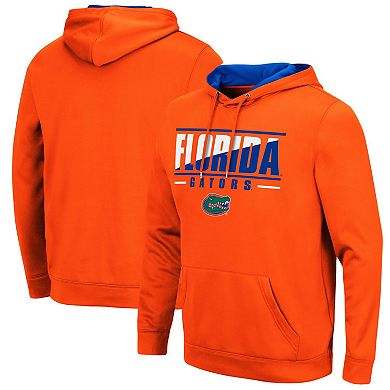 Men's Colosseum Orange Florida Gators Slash Stack 2.0 Pullover Hoodie