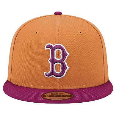 Men's New Era Brown/Purple Boston Red Sox Color Pack Two-Tone 9FIFTY Snapback Hat