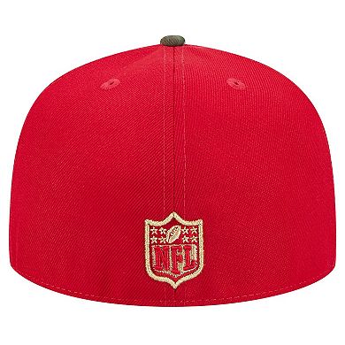 Men's New Era Scarlet San Francisco 49ers Active Two-Tone Camo 59FIFTY Fitted Hat