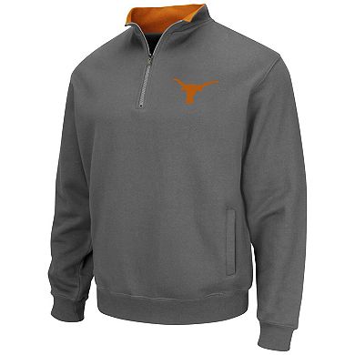 Men's Colosseum Charcoal Texas Longhorns Tortugas Quarter-Zip Sweatshirt
