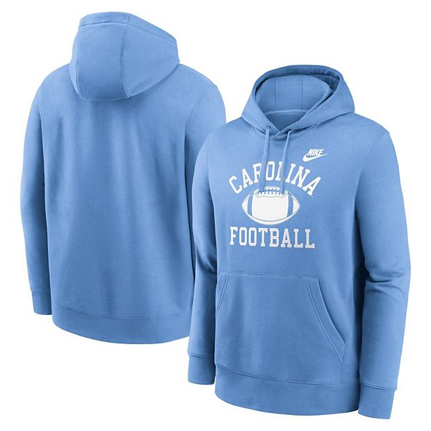 Men s Nike Carolina Blue North Carolina Tar Heels Legacy Football Icon Club Fleece Pullover Hoodie