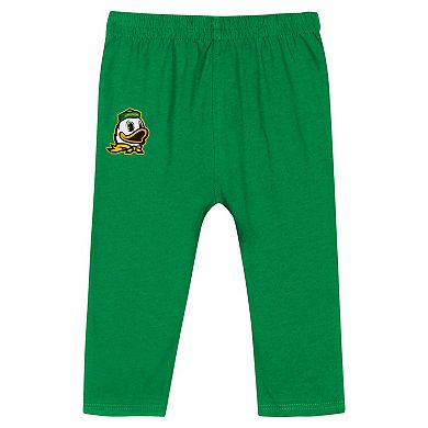 Infant Green Oregon Ducks Double Up Long Sleeve Bodysuit & Pant Set
