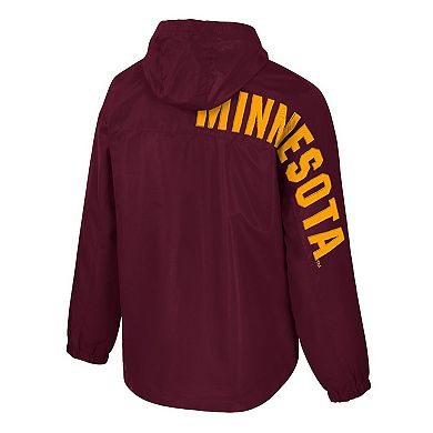 Men's Colosseum Maroon Minnesota Golden Gophers Reloaded Anorak Half-Zip Jacket