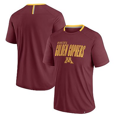 Men's Fanatics Maroon Minnesota Golden Gophers Defender Fade Slant T-Shirt