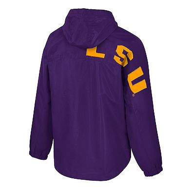 Men's Colosseum Purple LSU Tigers Reloaded Anorak Half-Zip Jacket