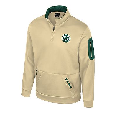 Men's Colosseum Gold Colorado State Rams Mainframe Quarter-Zip Fleece Jacket