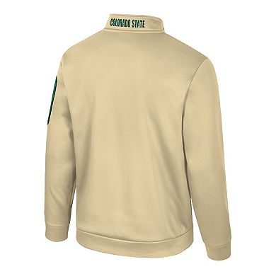 Men's Colosseum Gold Colorado State Rams Mainframe Quarter-Zip Fleece Jacket