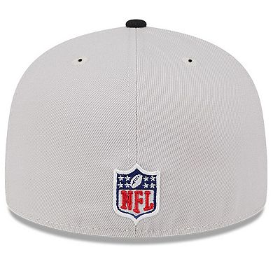 Men's New Era Stone/Black Philadelphia Eagles 2024 Sideline Historic 59FIFTY Fitted Hat