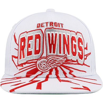 Youth Mitchell & Ness White Detroit Red Wings After Shock Snapback Hat