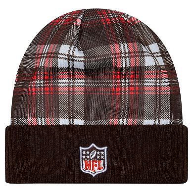 Men's New Era Brown Cleveland Browns Sideline Statement Cuffed Knit Hat