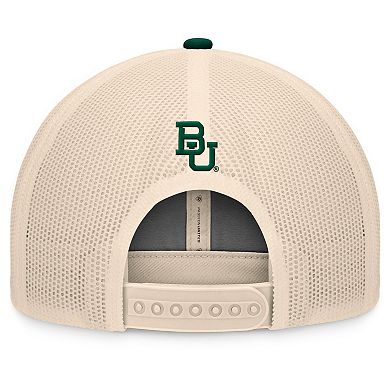 Men's Top of the World Green/Natural Baylor Bears Bennett Trucker Adjustable Hat