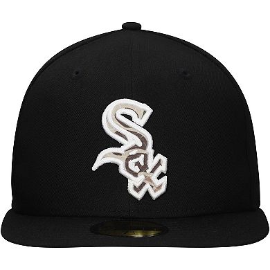Men's New Era Black Chicago White Sox Troop Chant Camo Undervisor 59FIFTY Fitted Hat