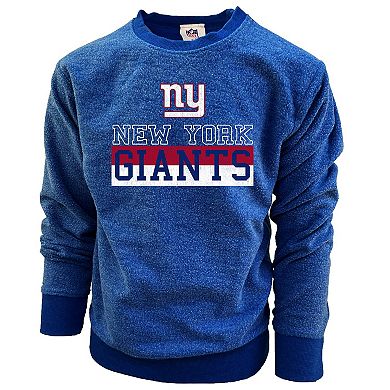 Youth Wes & Willy Royal New York Giants Reversible Fleece Pullover Sweatshirt