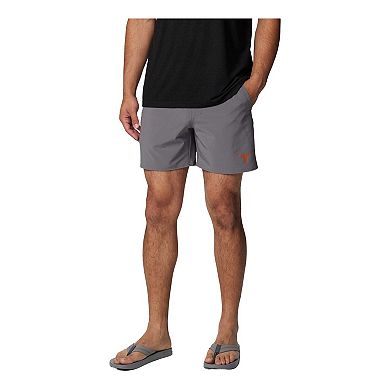 Men's Columbia Gray Texas Longhorns PFG Terminal Roamer Omni-Shade Stretch Shorts
