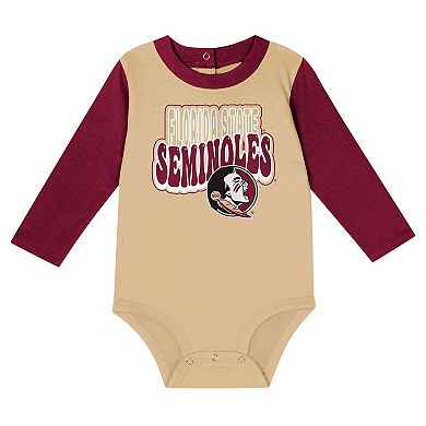 Infant Garnet Florida State Seminoles Double Up Long Sleeve Bodysuit & Pant Set
