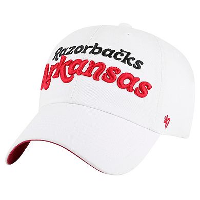 Women's '47 White Arkansas Razorbacks Pensacola Clean Up Adjustable Hat