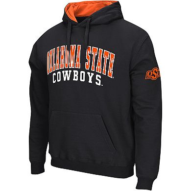 Men's Colosseum Black Oklahoma State Cowboys Double Arch Pullover Hoodie