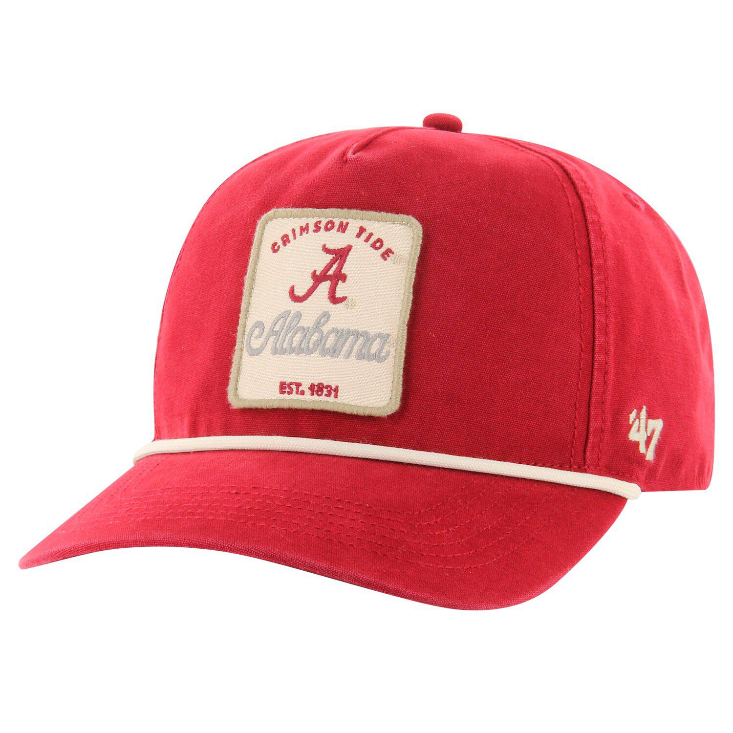 '47 Alabama Crimson Tide Trucker Hat - Adjustable Snapback, Charcoal Gray Mesh & Cotton Twill Cap