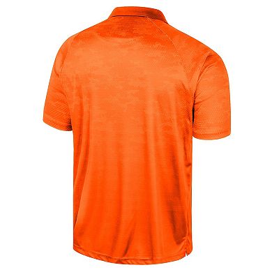Men's Colosseum Orange Miami Hurricanes Honeycomb Raglan Polo