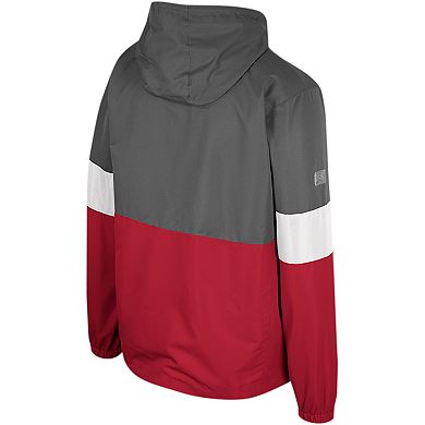 Men's Colosseum Charcoal Oklahoma Sooners Miles Full-Zip Jacket