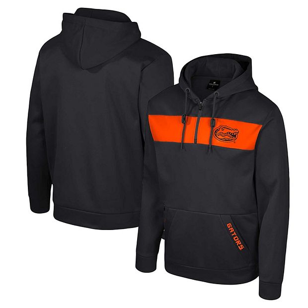 Men s Colosseum Black Florida Gators Quarter Zip Hoodie