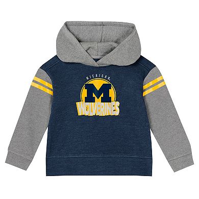 Girls Infant Navy Michigan Wolverines Clubhouse Pullover Hoodie & Legging Set