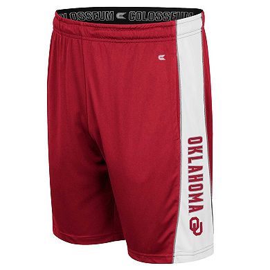 Men's Colosseum Crimson Oklahoma Sooners Panel Shorts