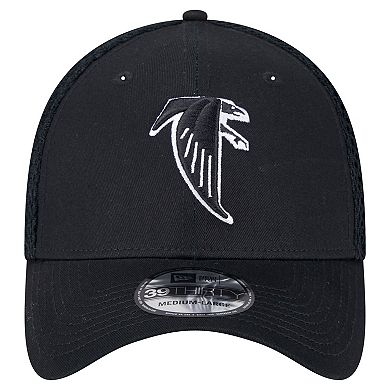 Men's New Era Black Atlanta Falcons Main Neo 39THIRTY Flex Hat