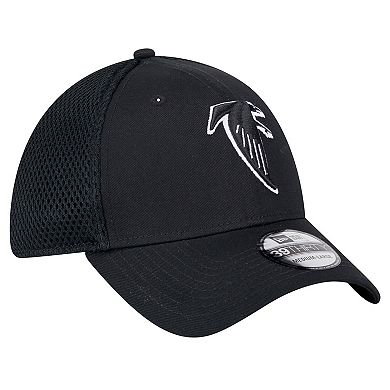 Men's New Era Black Atlanta Falcons Main Neo 39THIRTY Flex Hat