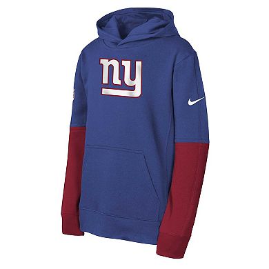Youth Nike Royal New York Giants Club Pullover Hoodie